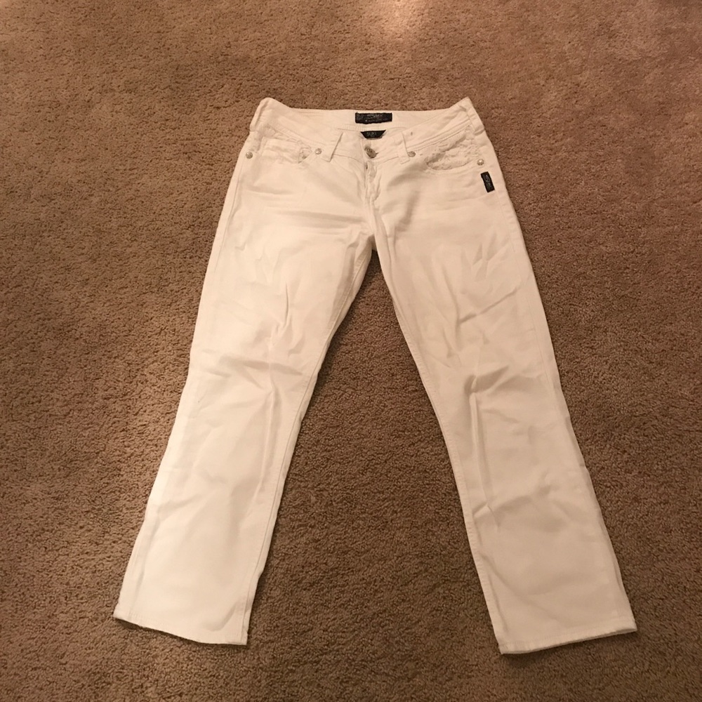 Silver suki capris
